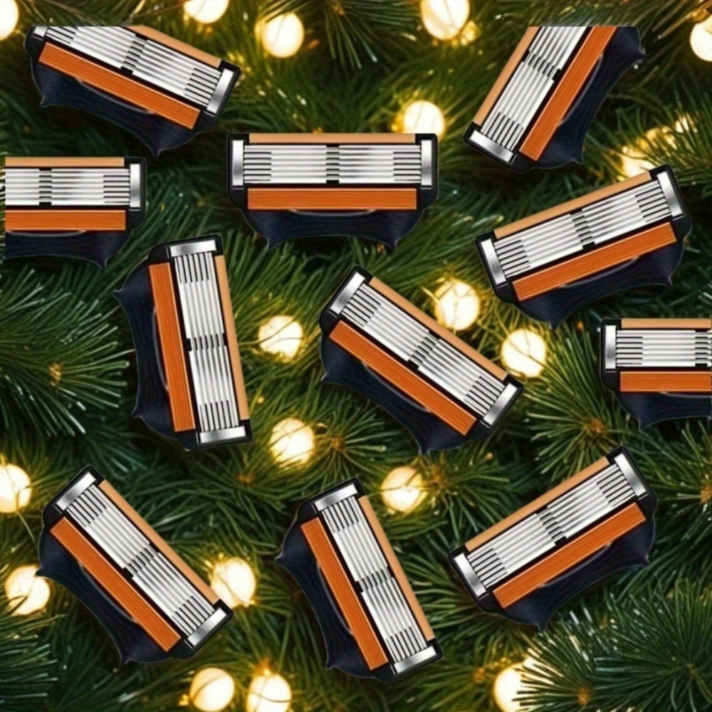 Men Stainless Steel Razor Blades Refills, 6-Layer, All Skin Types