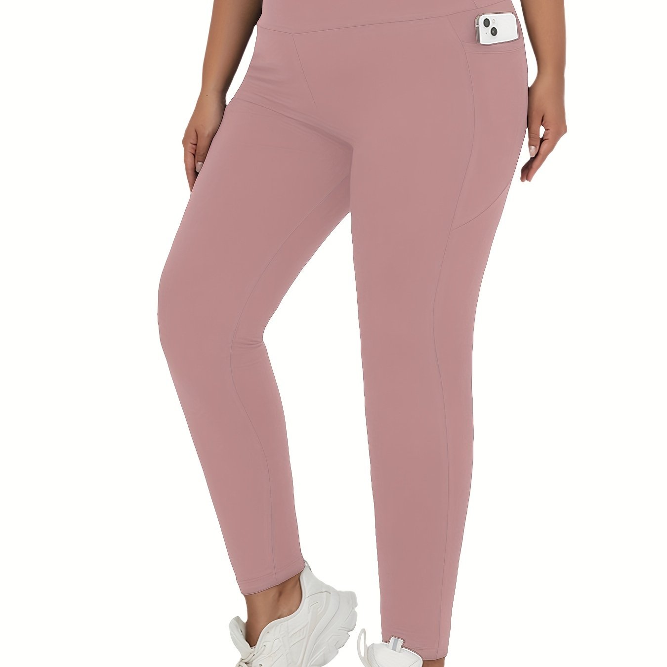 Plus Size Women's Soft High Waist Leggings Tummy Control Yoga Workout