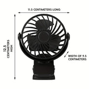 Ko‘p rangli ABS materialidan tayyorlangan portativ Mini USB fan, qayta zaryadlanadigan 500mAh litiy batareyali, ko‘p funksiyali klamp va stol uchun turadigan. Bolalar aravachalari, yotoqxona va ofislar uchun ideal. Tinch ishlash bilan
