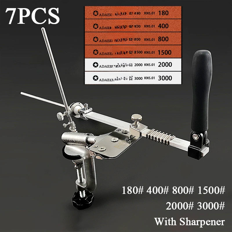 Bir Ruixin Pro Professional Fixed Angle Knife Sharpener bilan sozlanadigan tutqich, Whetstones va Diamond tizimlariga mos keladi, chidamli material.