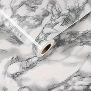 Marble Texture Self-Adhesive Wallpaper Waterproof Oil Heat Resistant Vinyl for Kitchen Bathroom Room Renovation