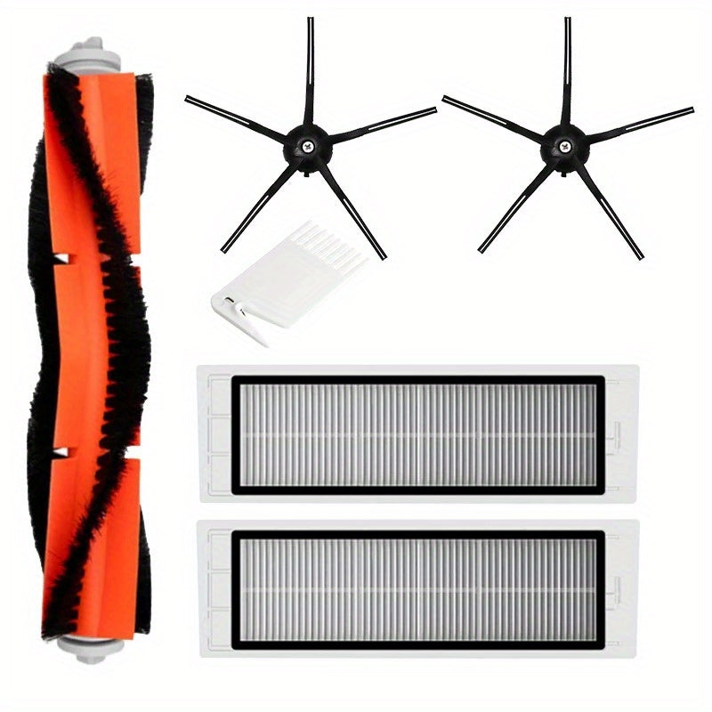 Xiaomi Roborock Changyutgich Aksessuarlar To'plami - Asosiy Cho'tka, Yon Cho'tkalar, HEPA Filtrlari - S6, S5 MAX, S60, S65, S5, S50, S55, E25, E35 Modellari bilan mos keladi - Mustahkam Plastik Pol Ulanish To'plami - 1 To'plam