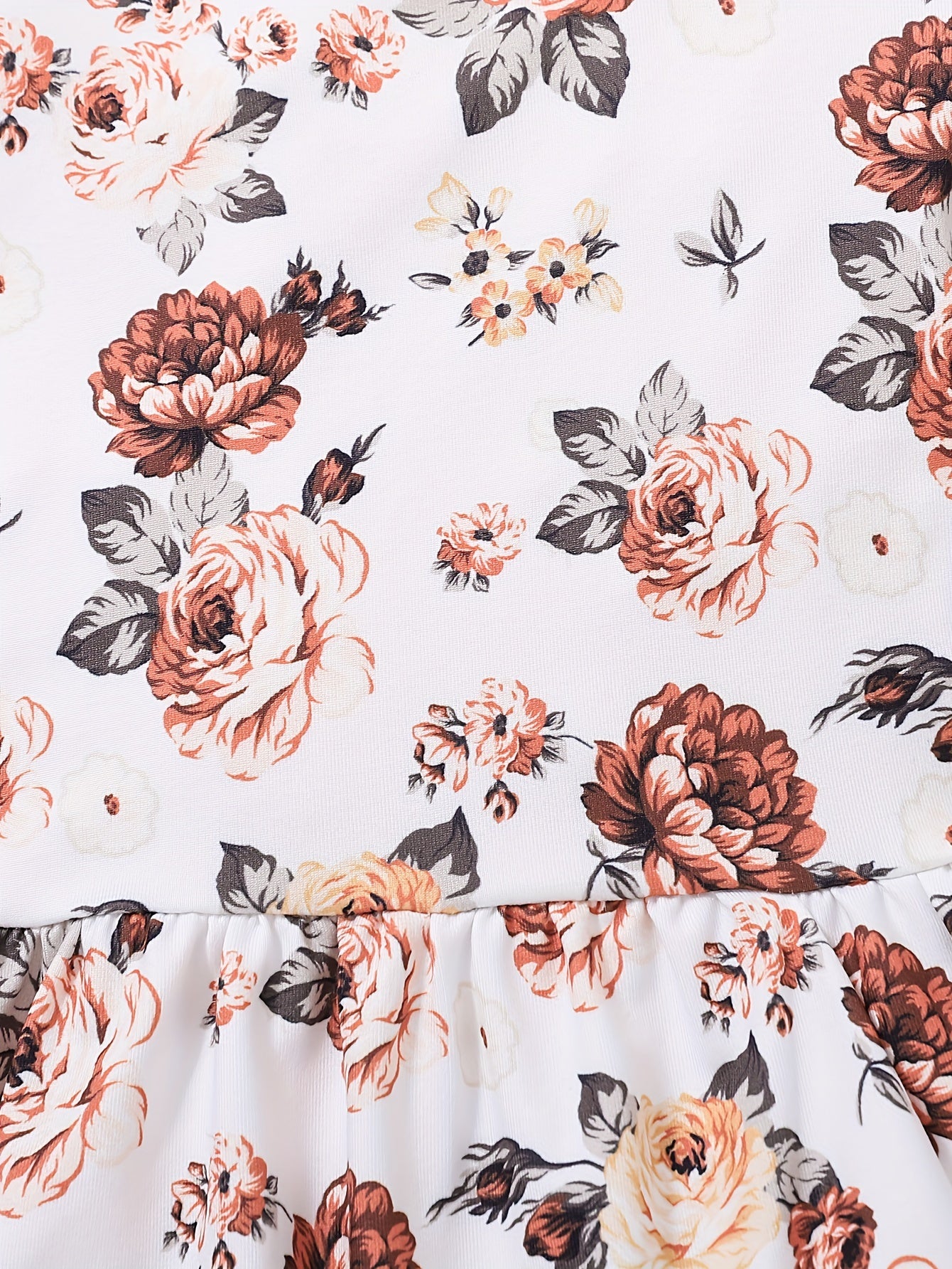 Женский топ с цветочным принтом и рукавами-флапами, комплект с эластичным поясом и бантом для весны и осени