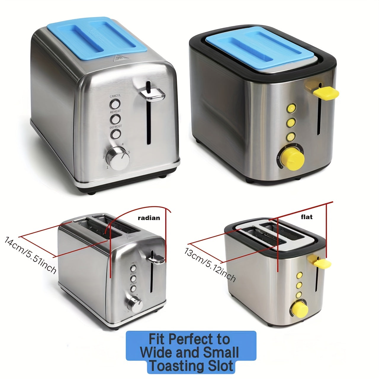 Silicone Cover for Toaster Protects from Dust and Spills