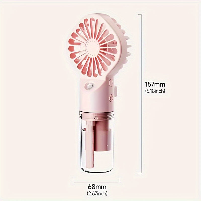 Mini Mist Fan USB Rechargeable Portable Skin-Friendly Travel Fan