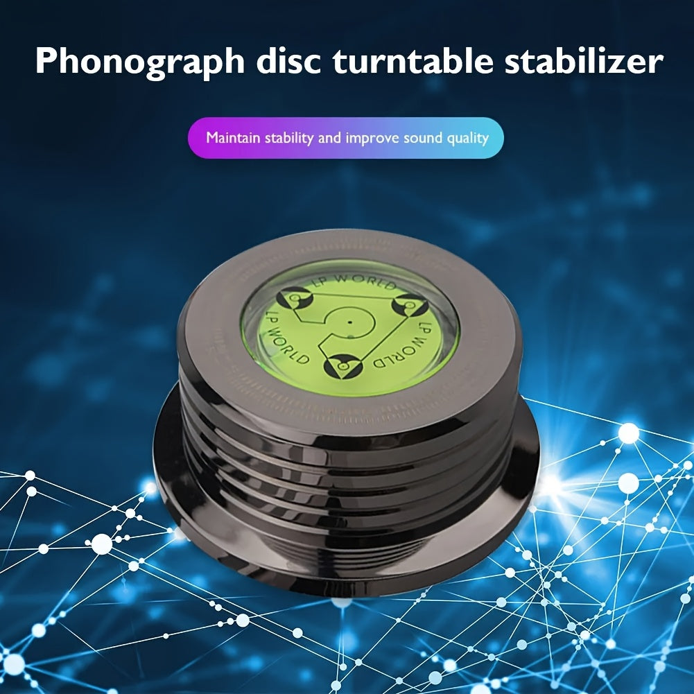 High-Precision Vinyl Record Stabilizer Aluminum Alloy Bubble Level for DJs No Battery