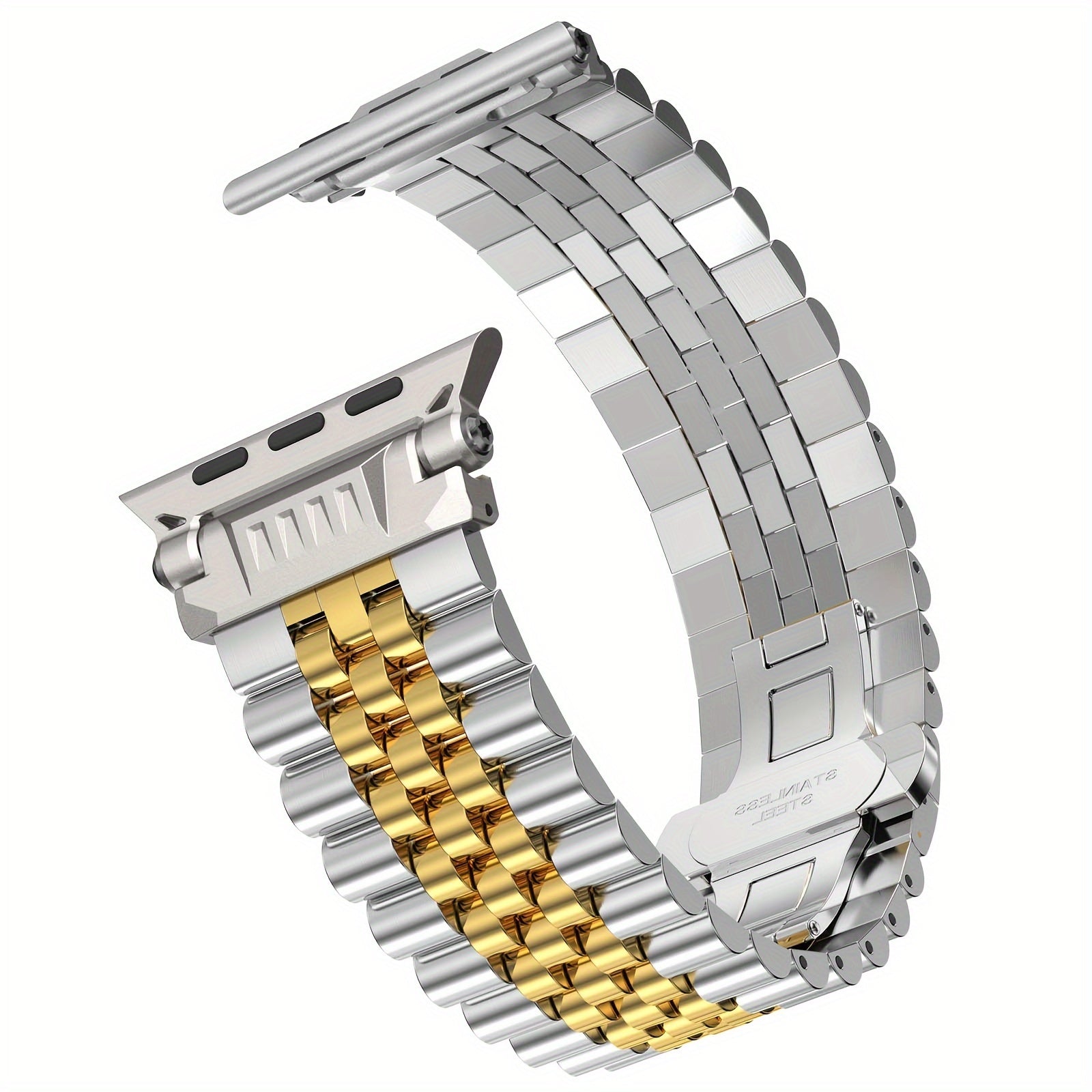 316L Stainless Steel Connector Strap for Apple Watch Bands 42-49mm Series 1-10