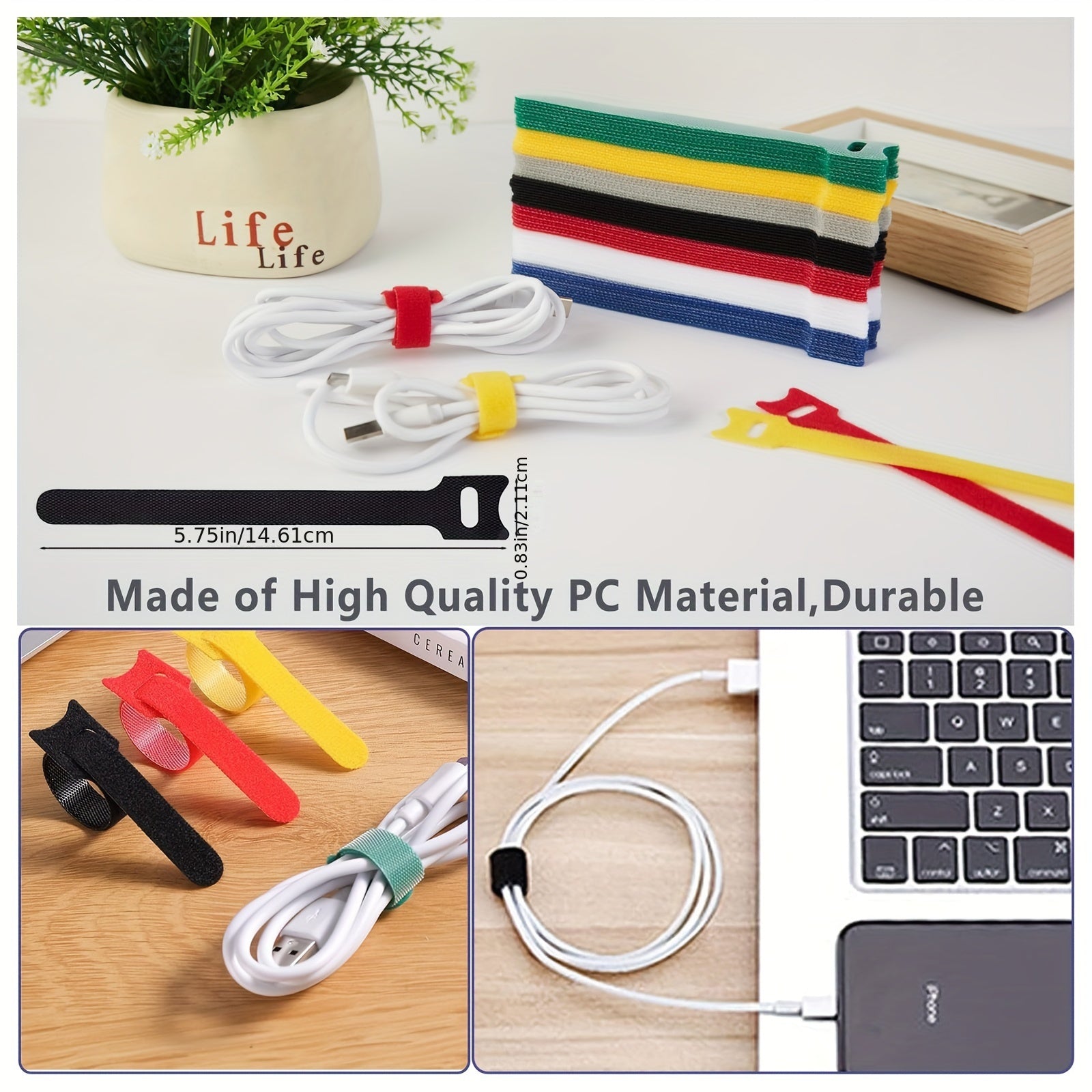 302-компонентный черный комплект для организации кабелей с рукавами, зажимами, держателями, органайзерами, ремнями, стяжками, креплениями