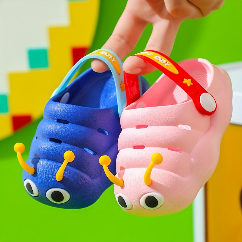 Yoz uchun bolalar EVA klogs, sirg‘almas, engil PVC hayvonlar bosimi bilan bolalar poyabzali