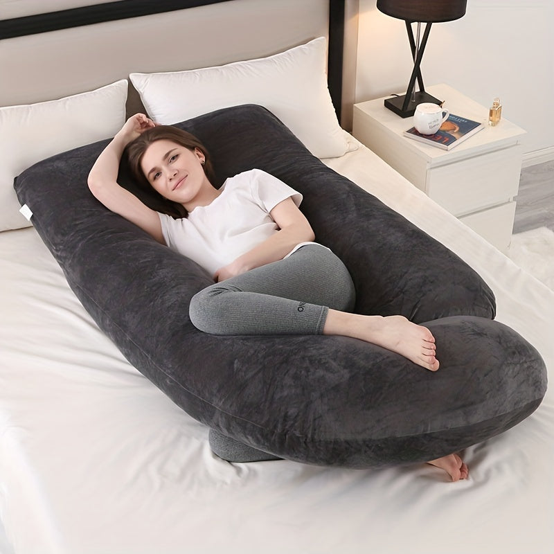 Pregnancy Pillow J-Shaped Support Cushion for Comfortable Sleep and Gift