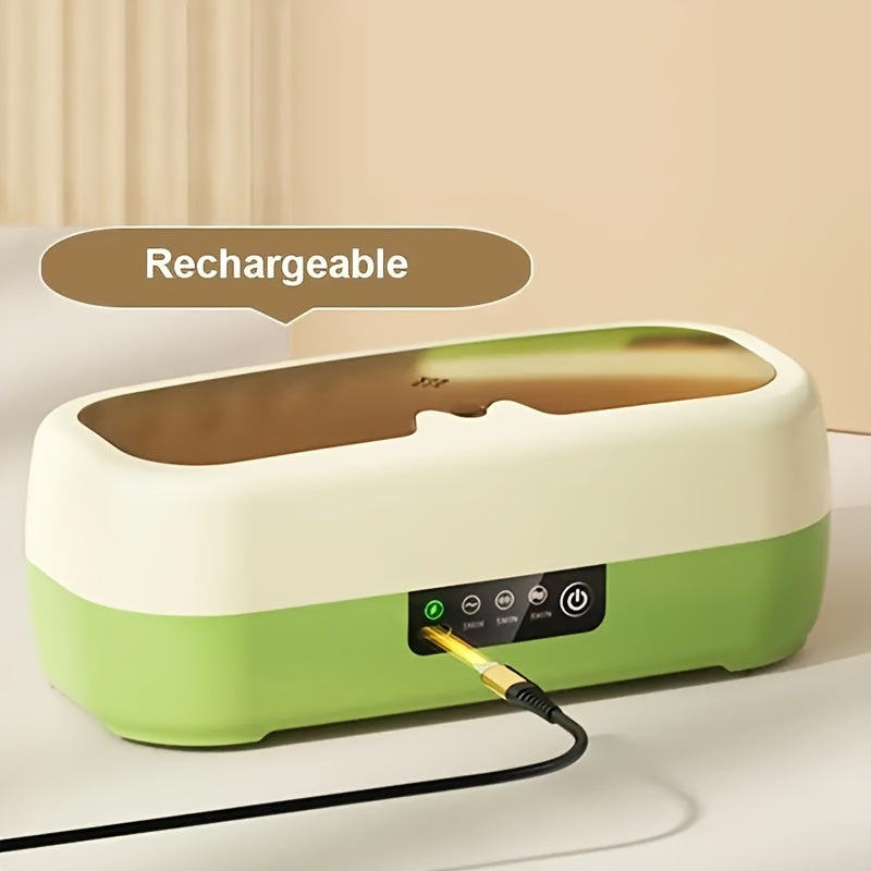Portable USB Rechargeable Eyeglass and Watch Cleaner with Blue Light and Vibration