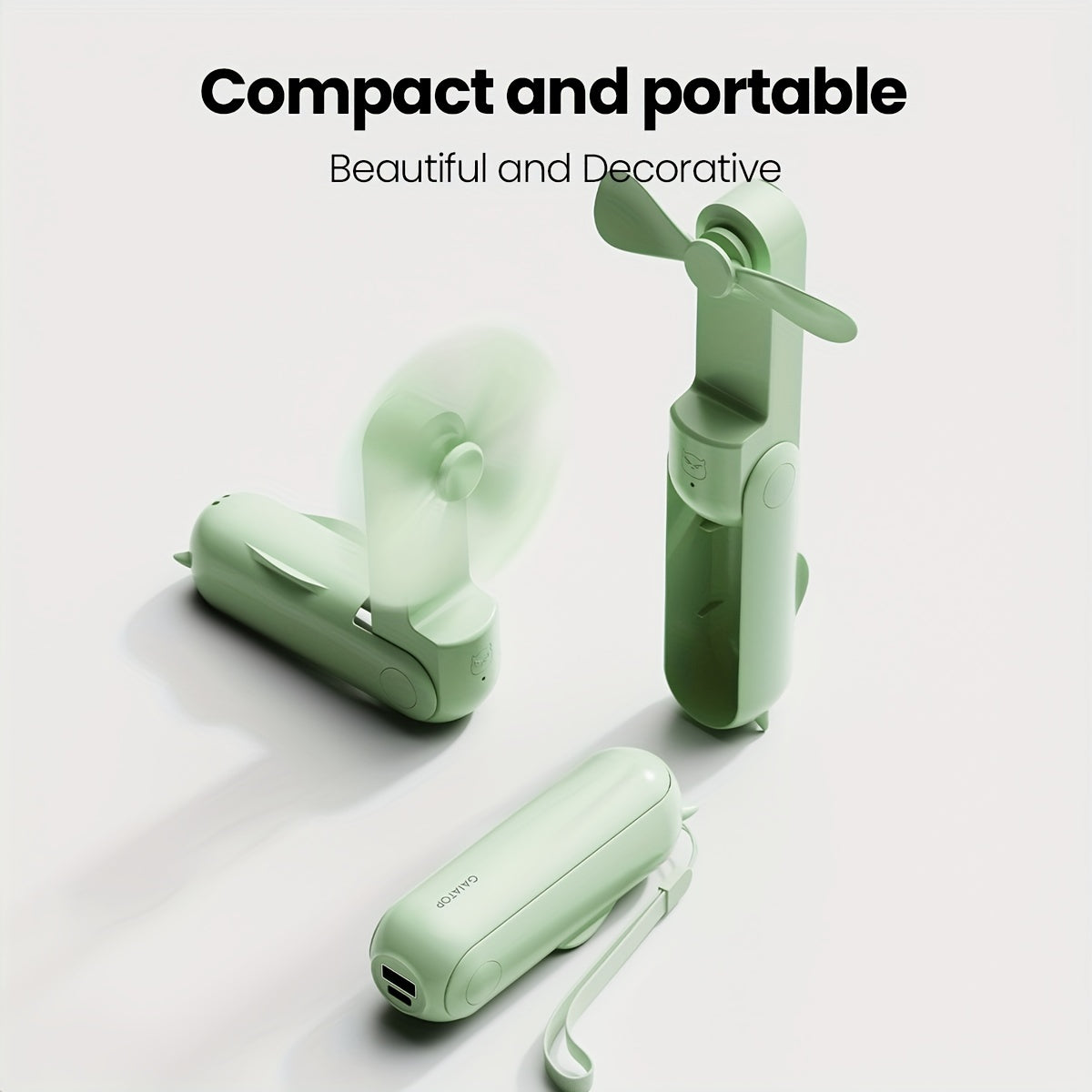 Portable USB Rechargeable Handheld Fan for Women Travel Outdoor Use