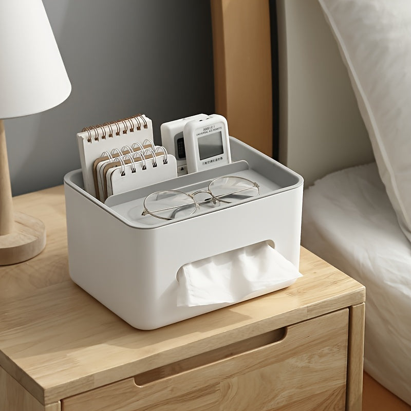 Desktop Storage Box for Organizing Tissues Papers and Remote Controls
