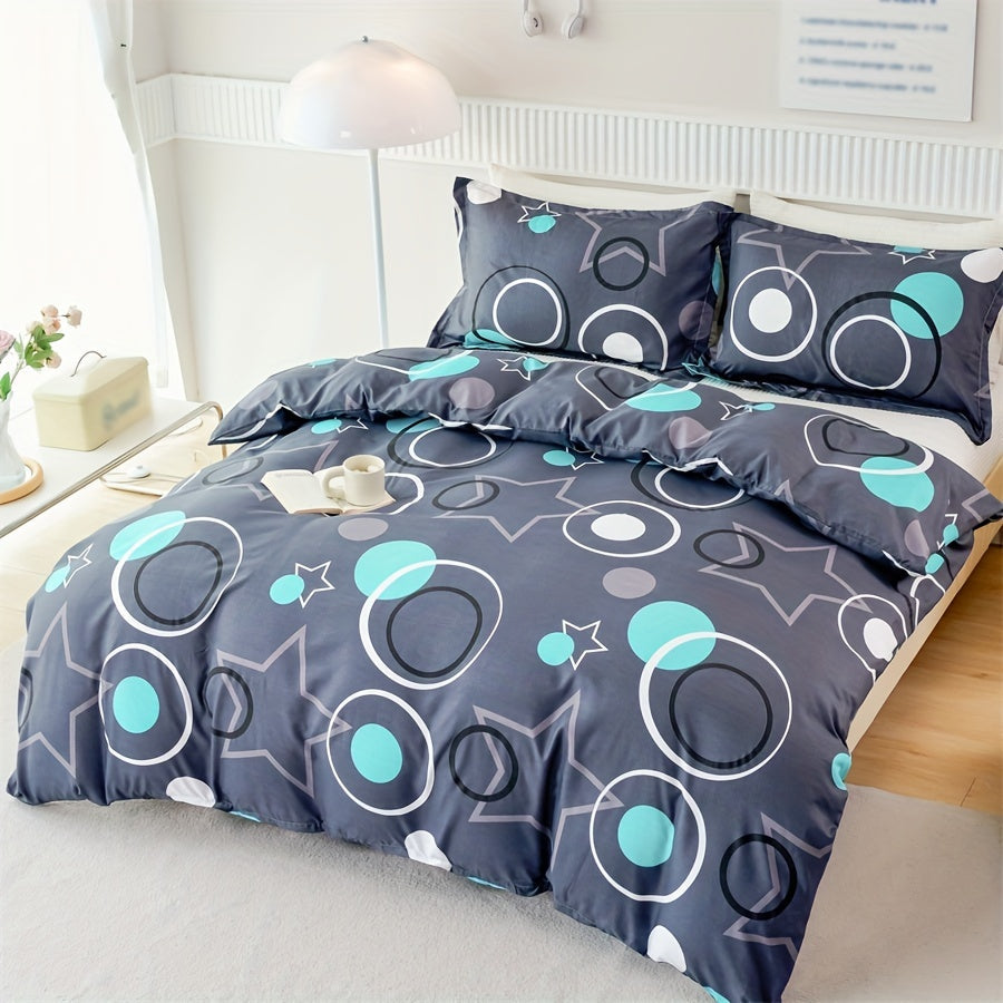 Three-Piece Bedding Set with Quilt Cover and Pillowcases for Bedroom Decor