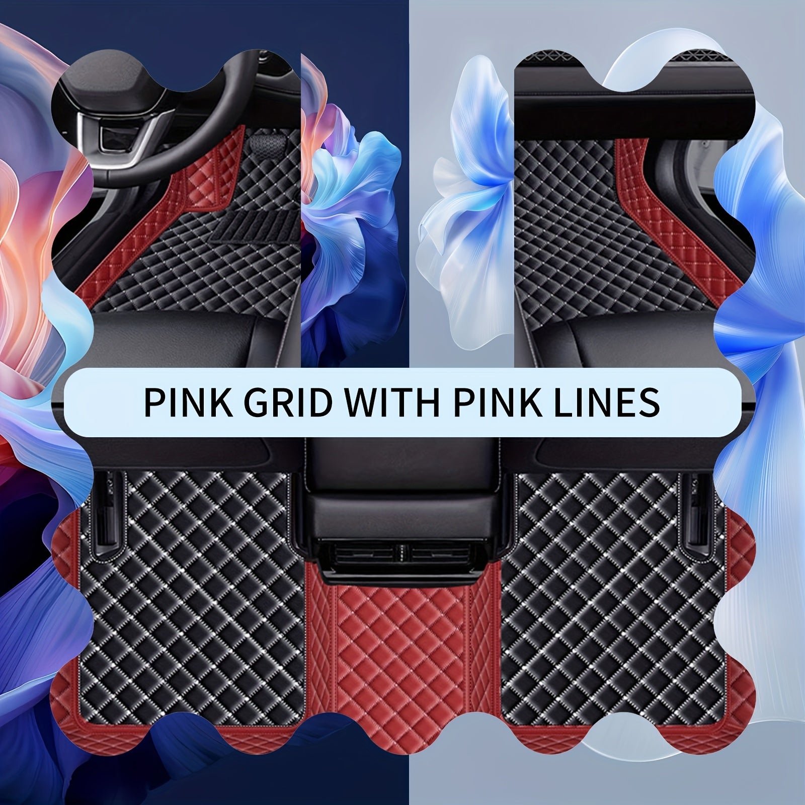 Car Floor Mats PUPU Leather Waterproof All-Weather Set for Sedans