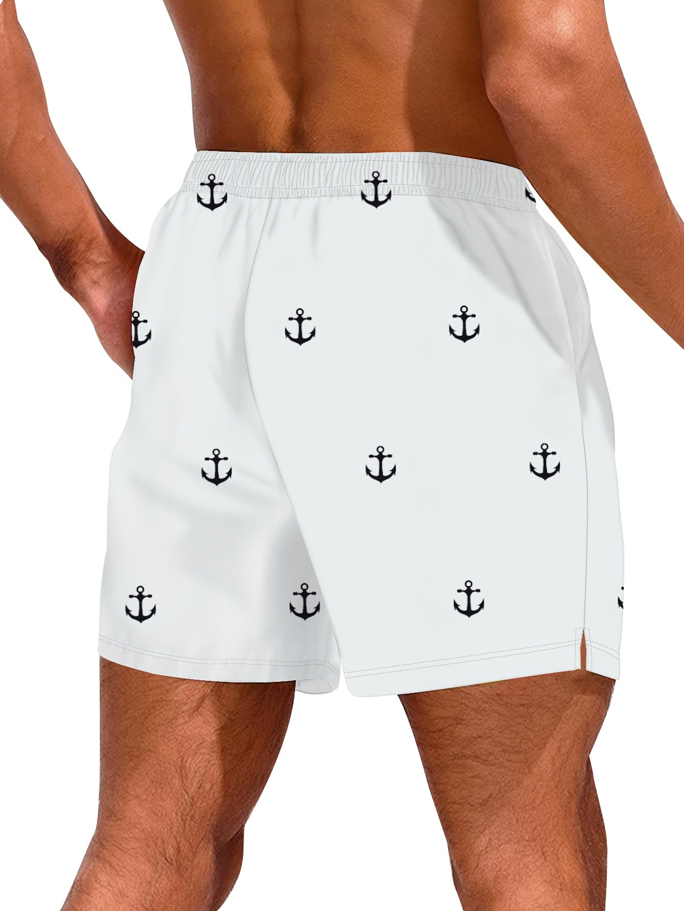 Men's Summer Beach Shorts Print Polyester Regular Fit Vacation Style