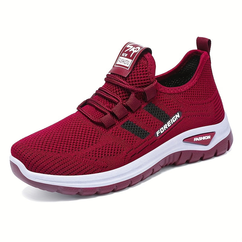 Ayollar uchun nafas oladigan kundalik tekis poyabzal yumshoq tagli qulay sneakers