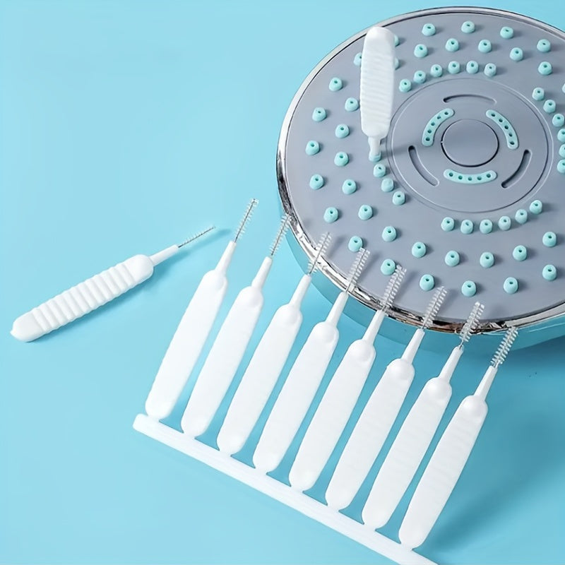 10pcs Shower Nozzle Cleaning Brush White Multifunction Bathroom Accessories