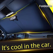 Yorug'likdan himoya qiluvchi, qaytariladigan aluminiy avtomobil quyosh nuri uchun soyabon, shisha uchun UV himoyasi