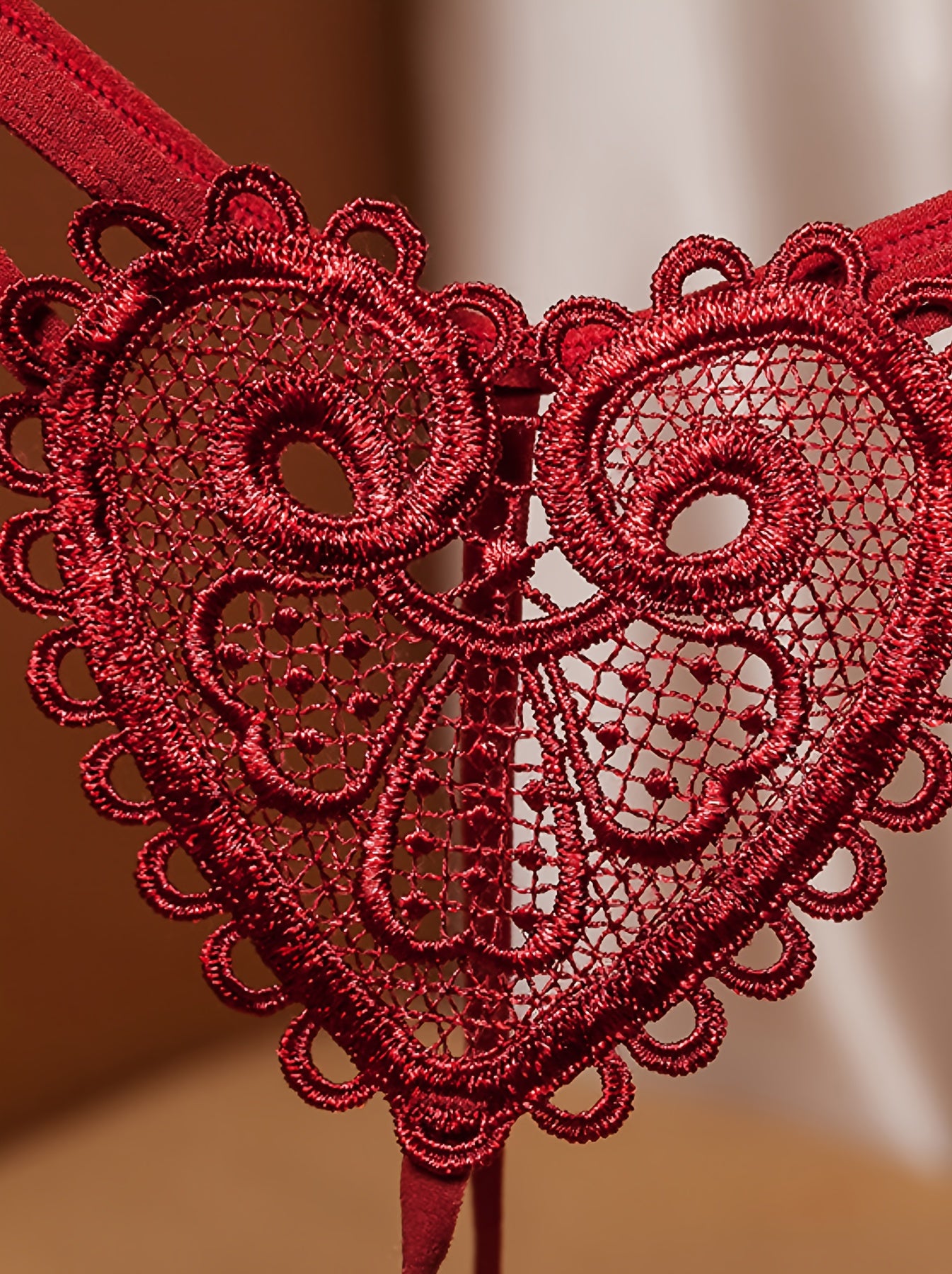 Women's Vintage Pearl Beaded Low Waist Thong Lingerie