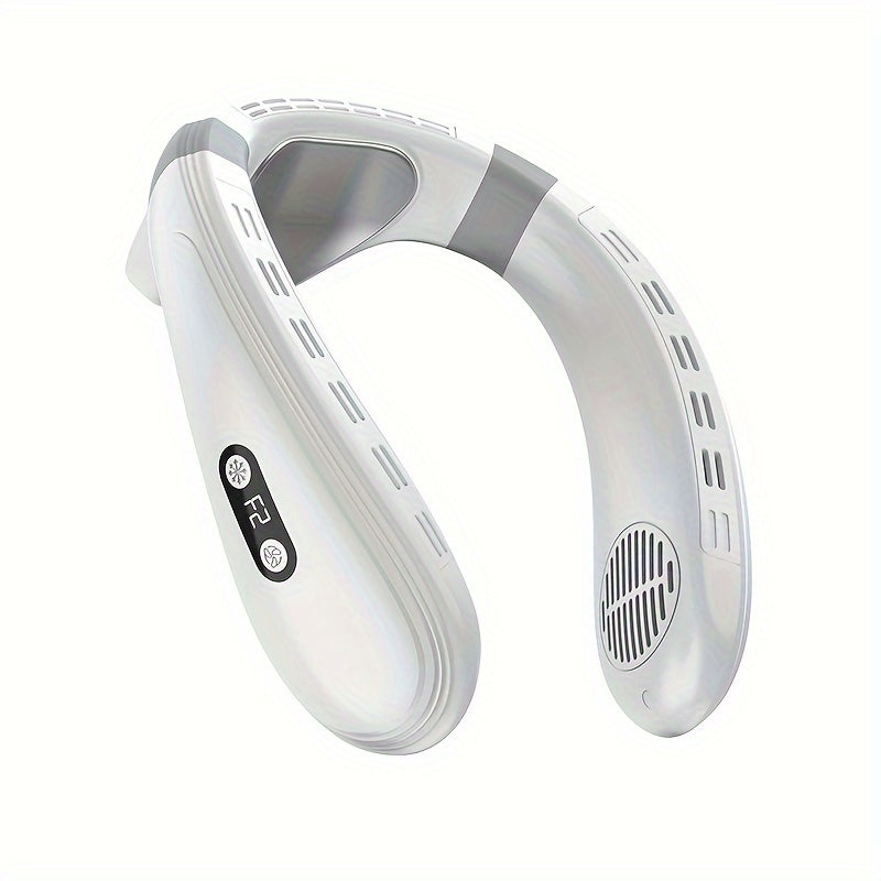 Portable Neck Fan with 360° Full-Body Cooling 5200mAh Rechargeable Battery