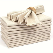 Beige Nordic Style Cloth Napkin Set for Dining and Home Decor