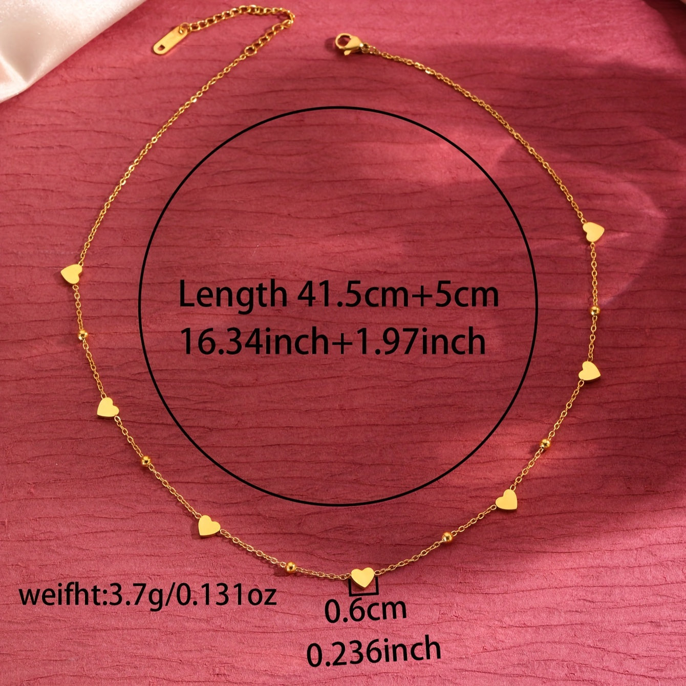 Women’s 18K Gold Plated Stainless Steel Heart Pendant Necklace for Daily Wear and Gifting