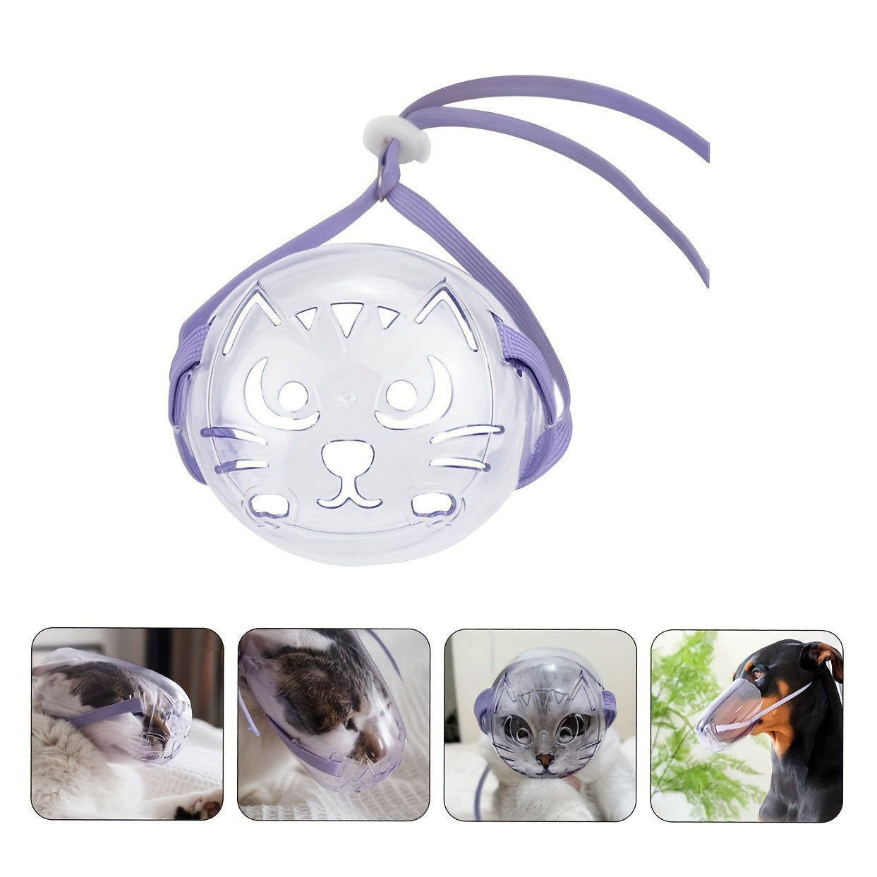 Sozlanadigan plastmassa mushuk taqishi, oson yopilish, bardoshli material, kichik, o'rta, katta