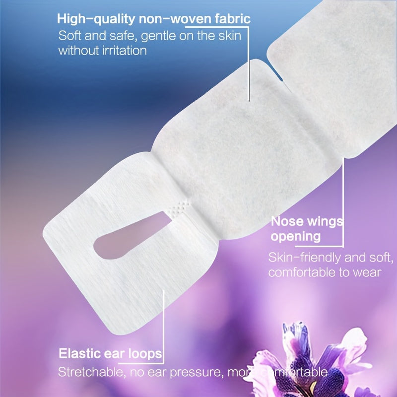 Uyquni tinchlantirish uchun 10 ta lavanda aromatli o'z-o'zini isitadigan bug'li ko'z maskalari