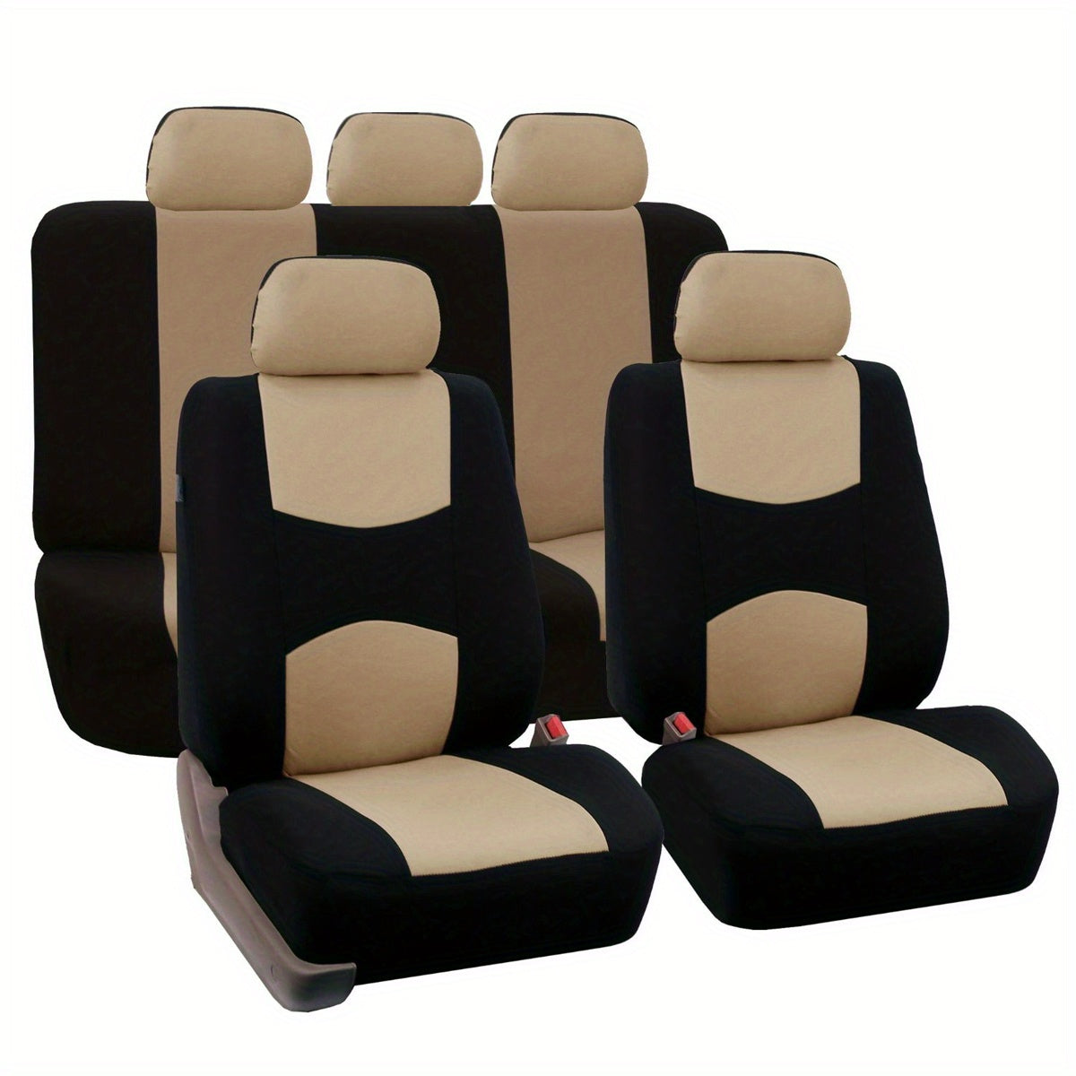 Polyester Car Seat Cover Set for 5 Seats Universal Fit Breathable Durable