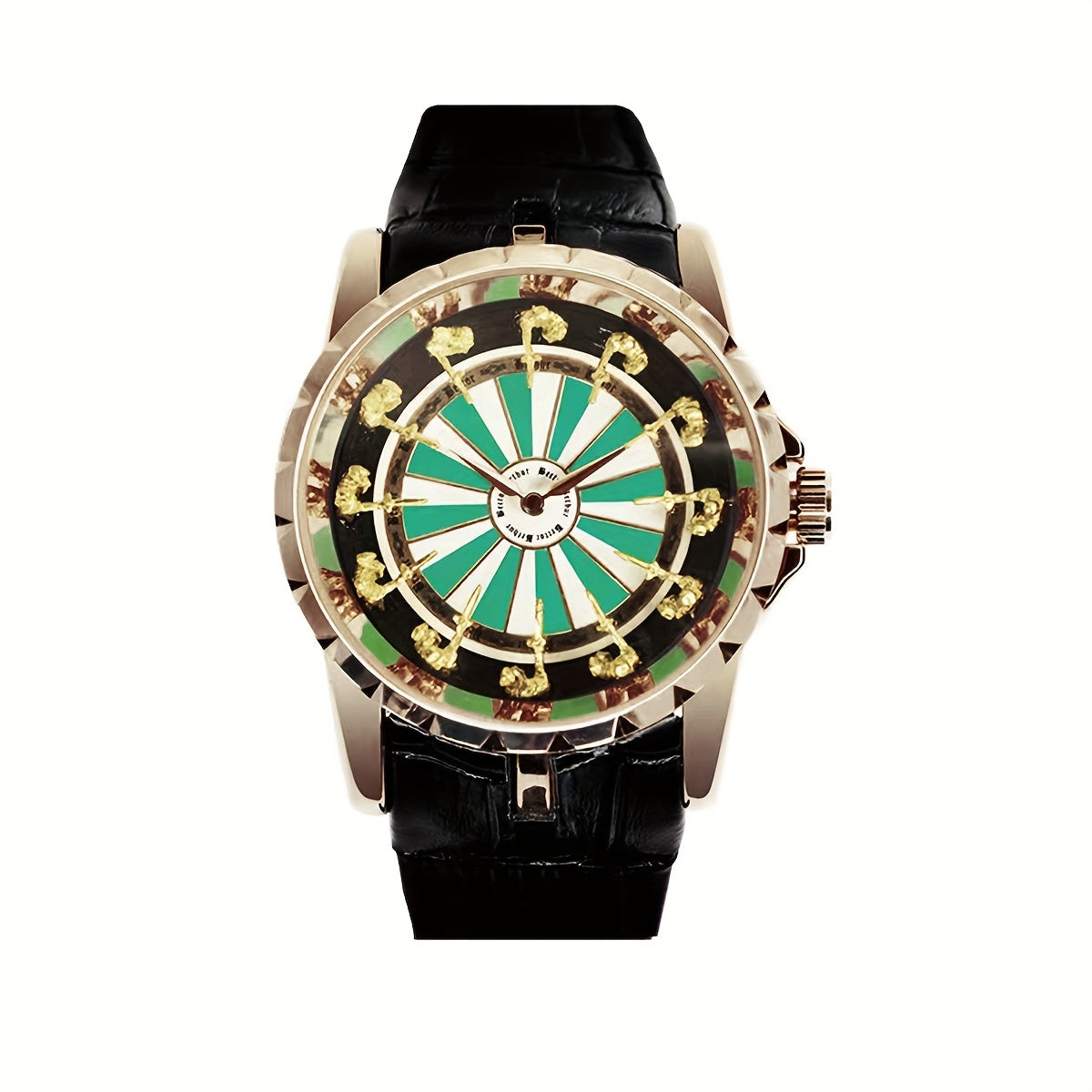 Erkaklar uchun zamonaviy vintage qora sun'iy charm belbog'i, kvarts soat bilan, tasodifiy talabalar uchun ideal.