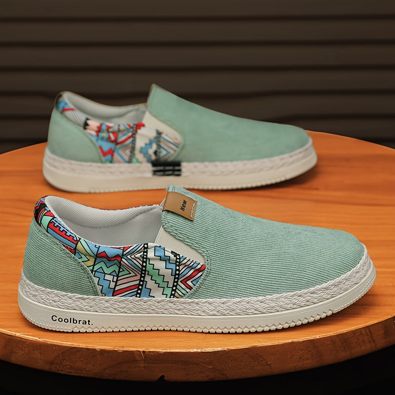 Men's Canvas Slip-On Shoes Casual Non-Slip Sole for Outdoor Activities