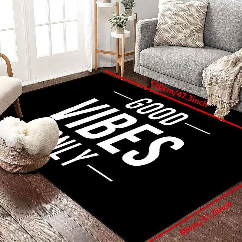 Good Vibes Only Doormat Non-Slip Machine Washable Indoor Outdoor Welcome Mat