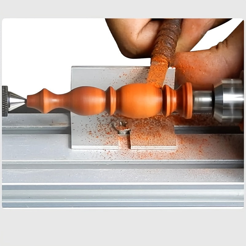 Mini Wood Lathe Machine for DIY Woodworking Polishing Drilling and Carving