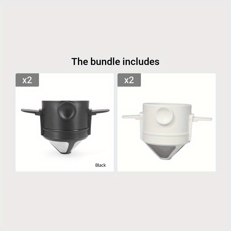 Unisex Stainless Steel Reusable Portable Coffee Filter Pour Over Dripper