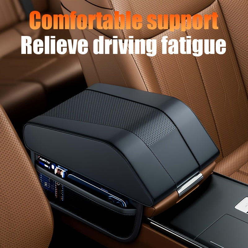 Подлокотник для автомобиля с памятью из пеноматериала, регулируемый, из искусственной кожи