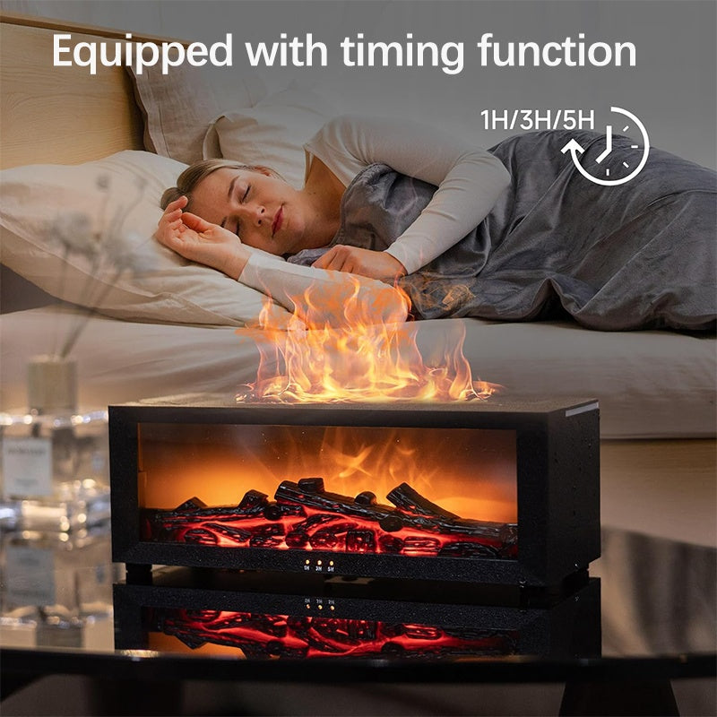 Universal Flame Air Diffuser Humidifier with 7-Color Lighting and Timer