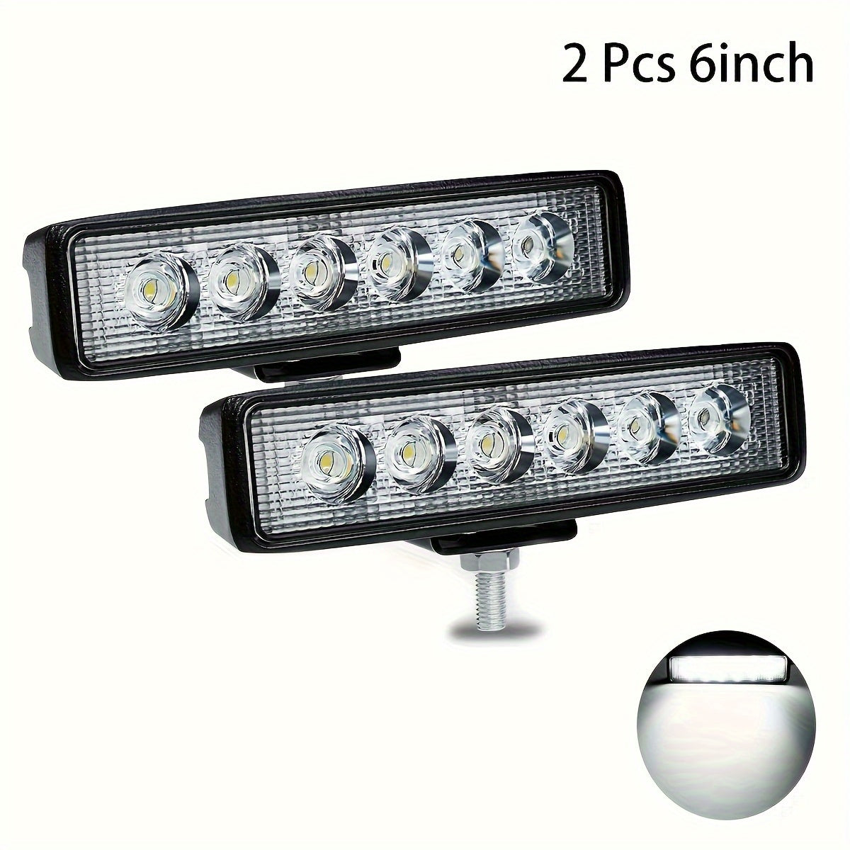 2 Pack LED Work Lights Off Road Fog Lights Driving Lights 15.24cm 18W