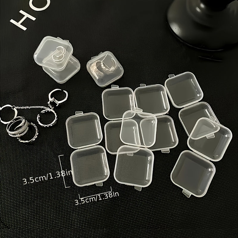 Plastic Storage Boxes with Lids for Jewelry Earrings and Necklaces Organizers
