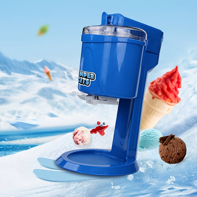 Mikser uchun muzqaymoq tayyorlagich, ko‘k, muzqaymoq, sorbet, gelato bilan mos keladi, stakanlar, qoshiq, retseptlar bilan