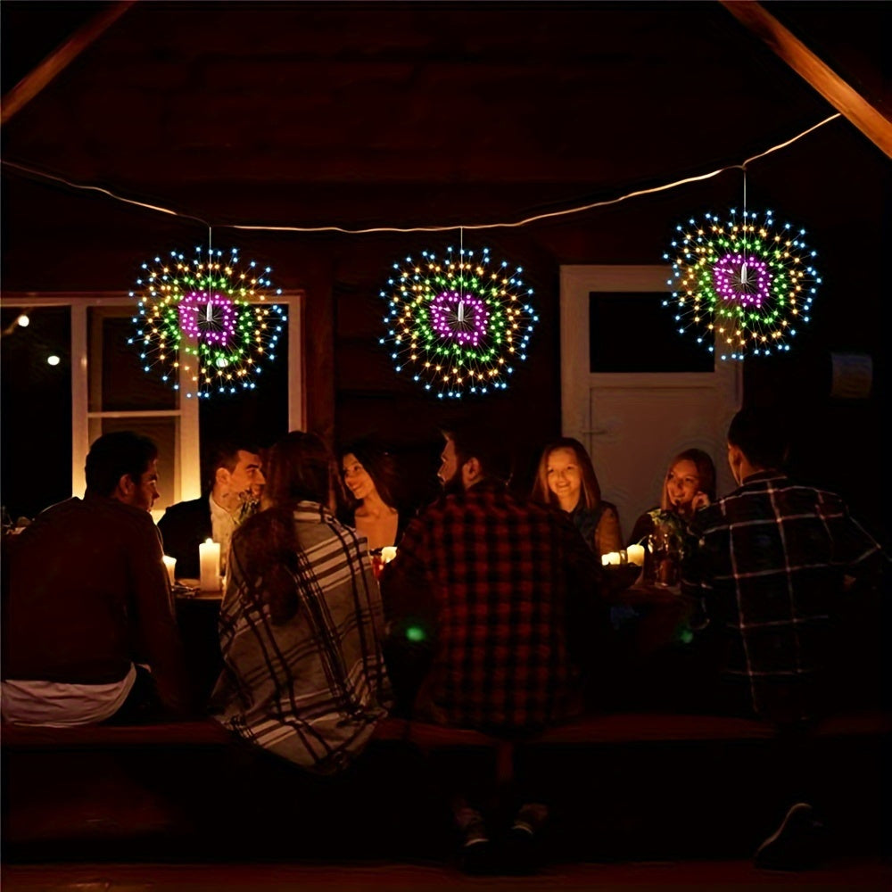 Dimmable LED Firework String Lights Water Resistant Wall Mount Outdoor Garden Decoration 180-360 LEDs
