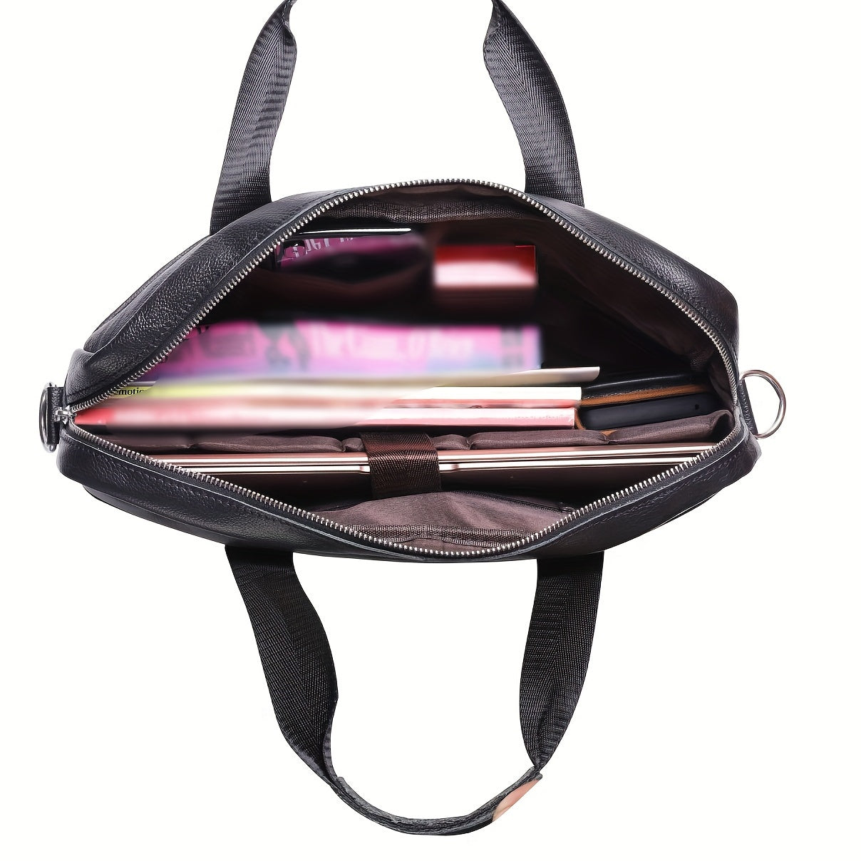 Ish va sayohat uchun haqiqiy jigarrang yuqori donali mol go'shti terisidan tayyorlangan katta sig'imli noutbuk xabarchi sumkasi.