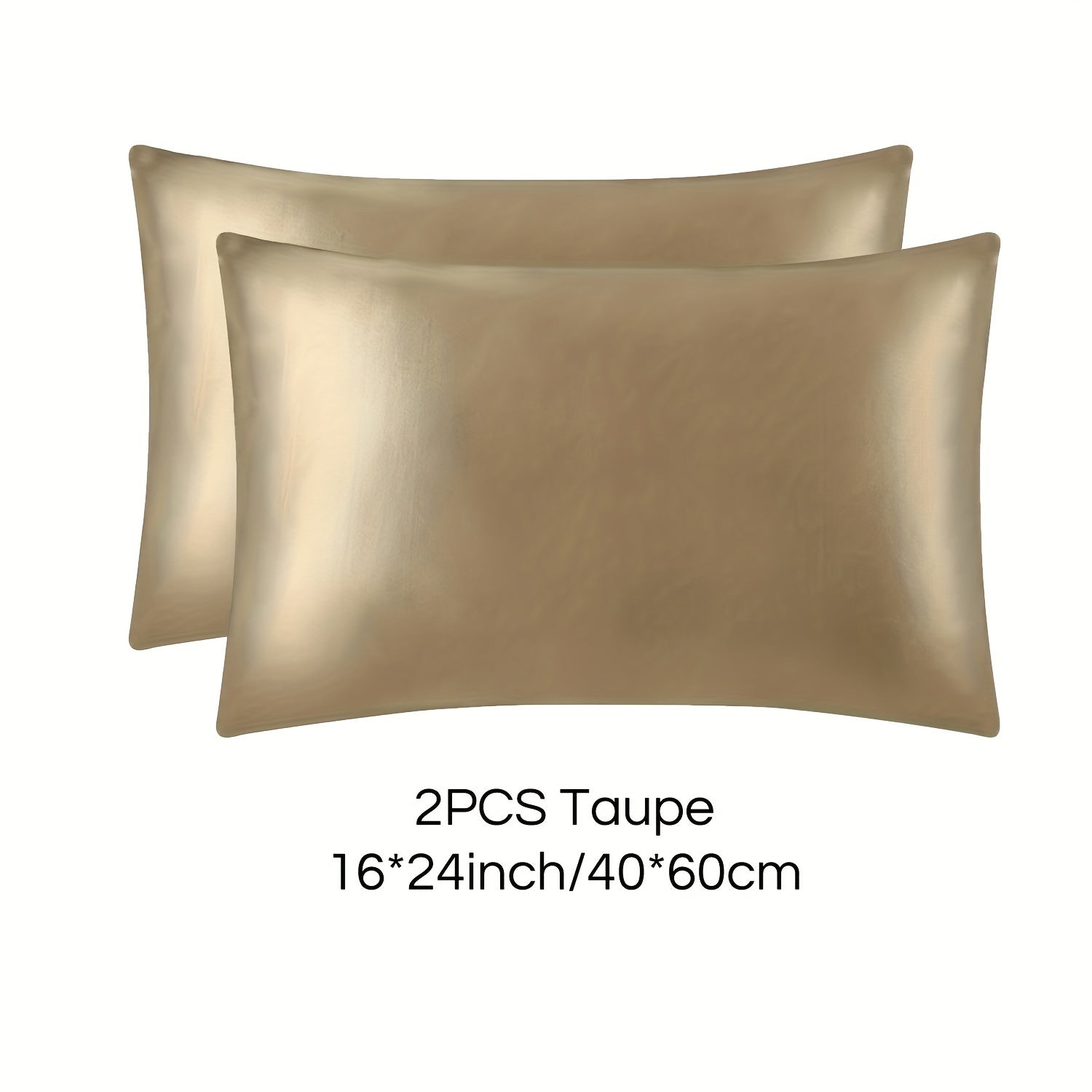 Set of 2 Mulberry Silk Pillowcases Hypoallergenic Satin Weave Solid Color Invisible Zipper Machine Washable Skin Hair Care