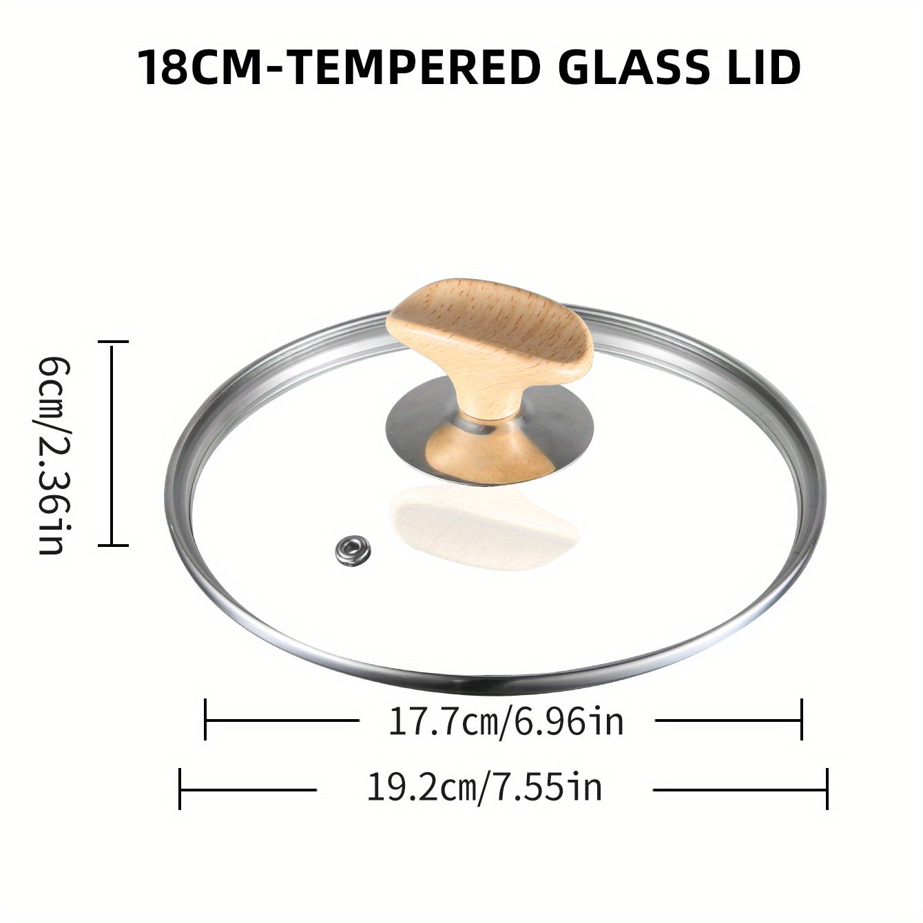 Stainless Steel Glass Pot Lid for Soup Milk and Flat Cooking Pots