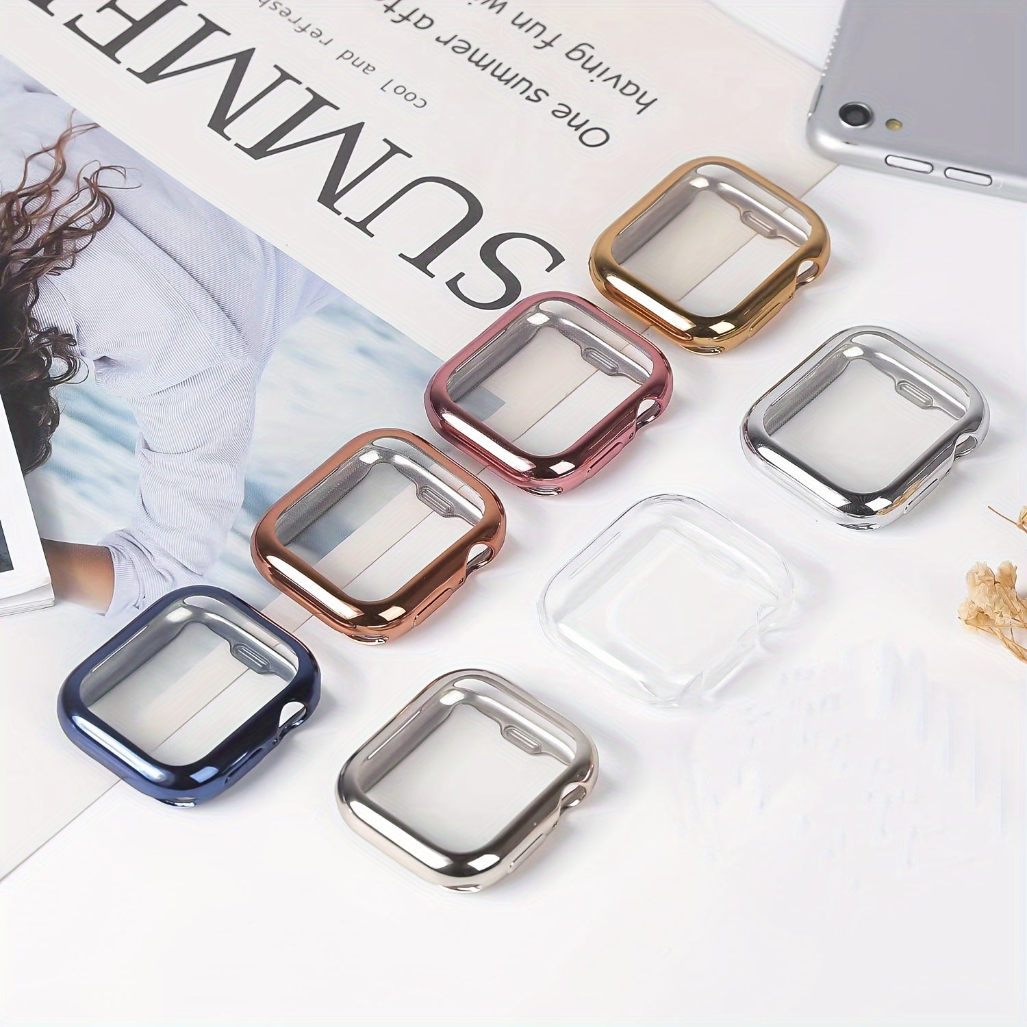 TPU Screen Protector Case for Apple Watch Series 10 9 8 7 6 5 4 3 Shockproof Cover High Definition Touchscreen Compatible