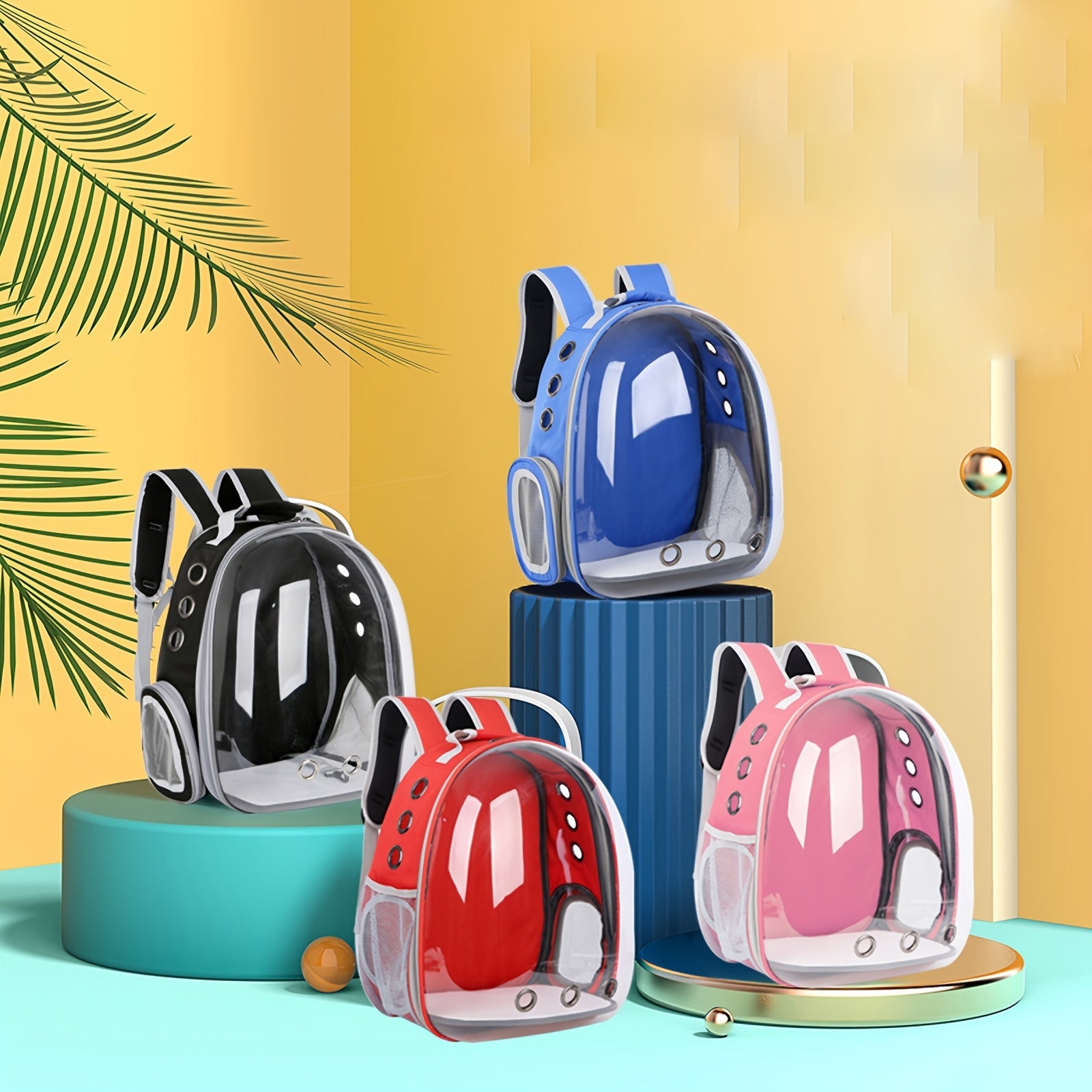 Mochila burbuja para mascotas para perros y gatos, transportín exterior con ventana de vista clara y ventilación
