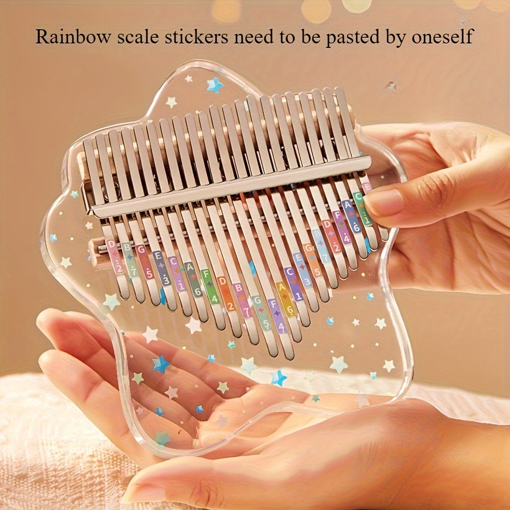 21-Note Crystal Clear Acrylic Kalimba Thumb Piano for Adults Gift