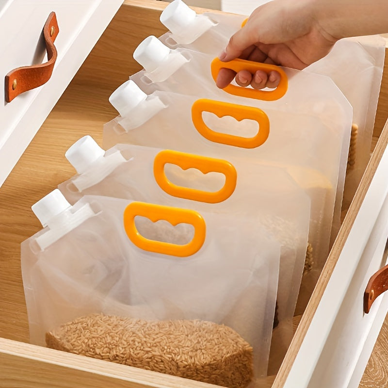 Transparent Cereal Bags with Lids for Rice Storage 500g 1000g Moisture Proof