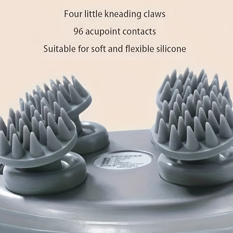 Qayta zaryadlanadigan elektr bosh massajeri, tebranuvchi boshni bo'sashtirish, USB orqali zaryadlash, 500mAh litiy batareyasi, xavfsiz 36V dizayni, kattalar va uy hayvonlari uchun portativ. Ergonomik, USB orqali qayta zaryadlanadigan bosh.