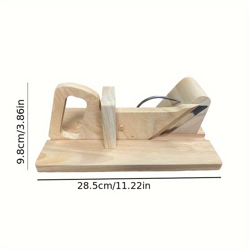 Manual Oak Wood Fruit and Vegetable Chopper with Stainless Steel Ham Slicer